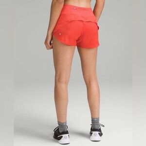 Lululemon Speed Up Mid-Rise Lined Short 4"
Solar Orange